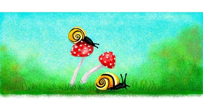 Drawing of Snail by Helena
