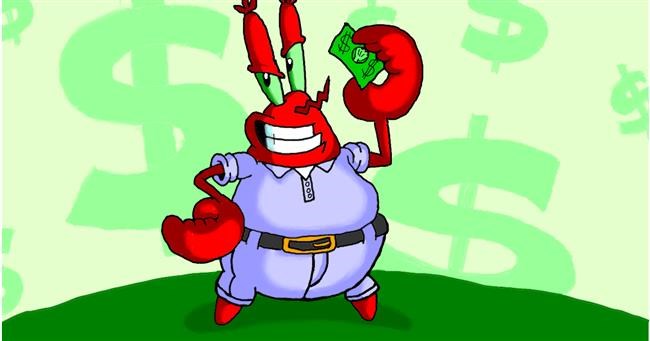 Drawing of Mr. Krabs (spongebob) by InessA