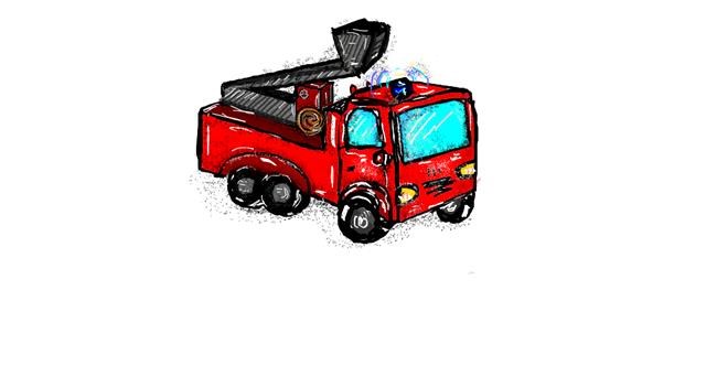 Drawing of Firetruck by Babyone