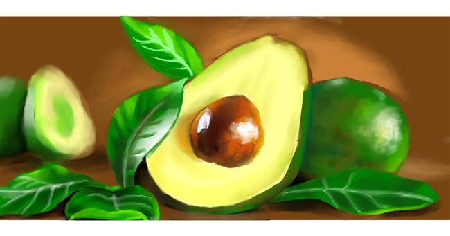 Drawing of Avocado by Ghost