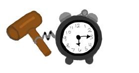 Drawing of Alarm clock by Trapdoor