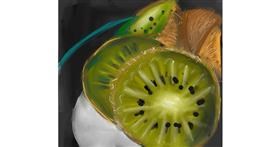 Drawing of Kiwi fruit by Ankita Sharma