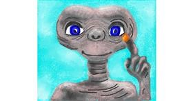 Drawing of Alien by MINNA