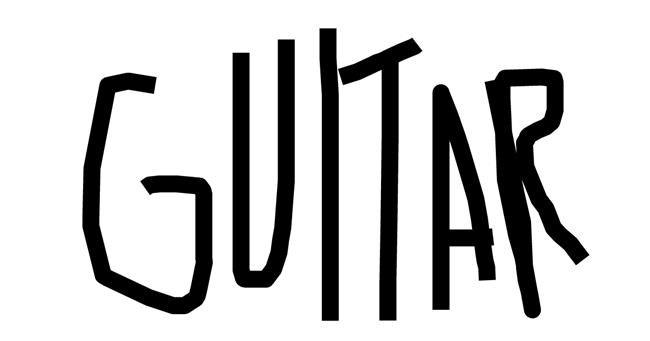 Drawing of Guitar by The incredible