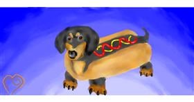 Drawing of Hotdog by CINICOEPICUREO