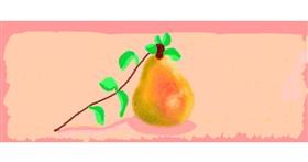 Drawing of Pear by Helena