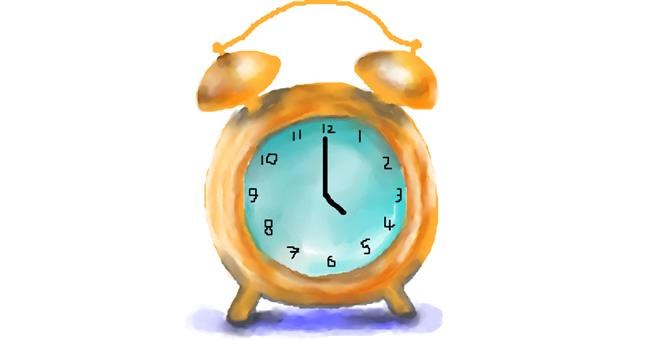 Drawing of Alarm clock by Sirak Fish