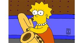 Drawing of Lisa Simpson by Wizard