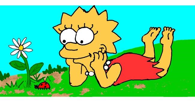 Lisa Simpson-Zeichnung von Rain