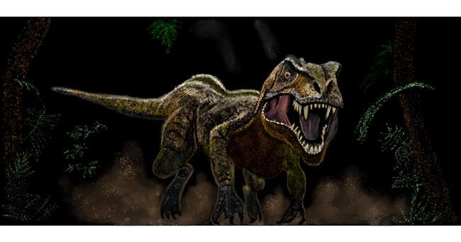 Drawing of Dinosaur by Chaching