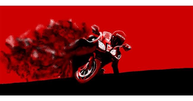 Drawing of Motorbike by Chaching