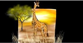Drawing of Giraffe by Eclat de Lune