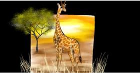 Drawing of Giraffe by Eclat de Lune