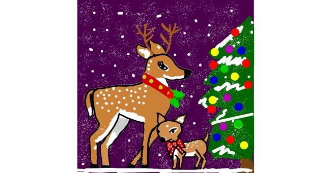 Drawing of Reindeer by MaRi