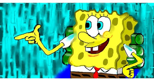 Drawing of Spongebob by Mandy Boggs