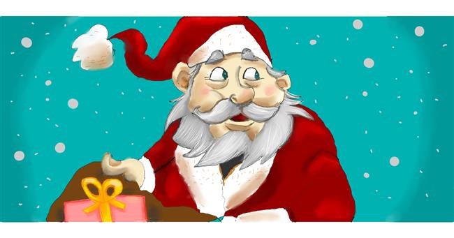 Drawing of Santa Claus by Mar