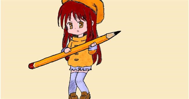 Drawing of Pencil by InessA