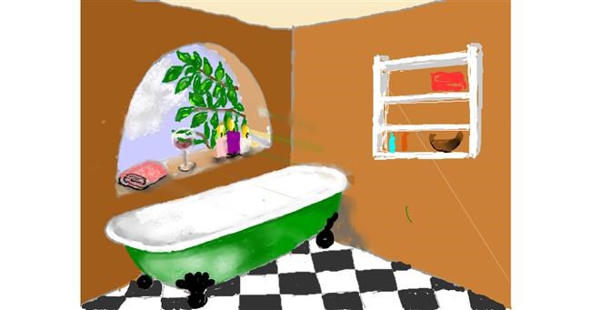 Drawing of Bathtub by SAM AKA MARGARET 🙄