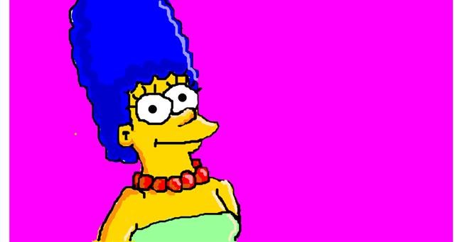 Drawing of Marge Simpson by ale