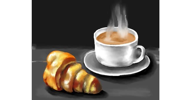 Drawing of Croissant by Cec