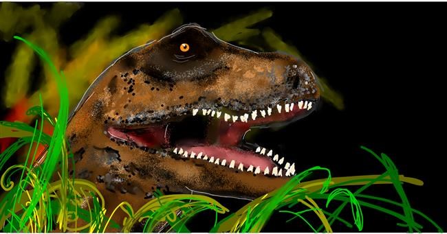 Drawing of T-rex dinosaur by Eclat de Lune