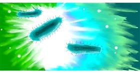 Drawing of Bacteria by Magic Mushroom