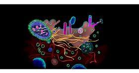 Drawing of Bacteria by Chaching