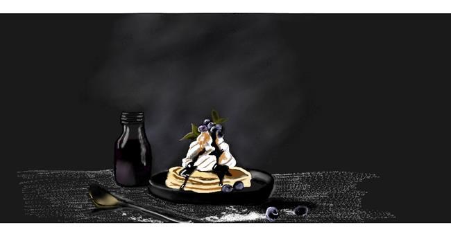 Drawing of Pancakes by Chaching