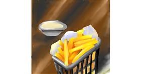 Drawing of French fries by Aastha