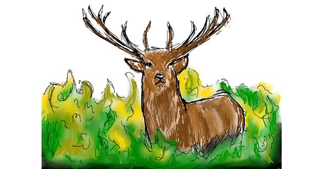 Drawing of Deer by Crowley