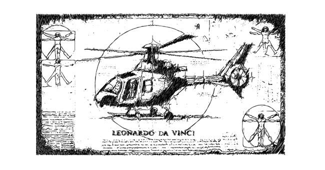 Drawing of Helicopter by Nay