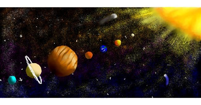 Planet-Zeichnung von Aneeyas