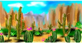 Drawing of Cactus by Eclat de Lune