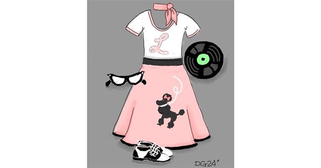 Drawing of Skirt by GreyhoundMama