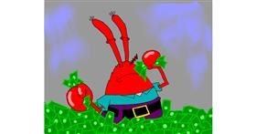 Drawing of Mr. Krabs (spongebob) by Zuli