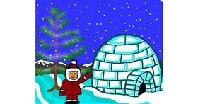 Drawing of Igloo by Sophia