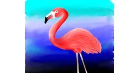 Flamingo-Zeichnung von Sony