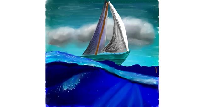 Drawing of Sailboat by Andromeda