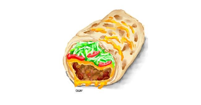 Drawing of Burrito by GreyhoundMama