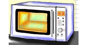 Drawing of Microwave by Edgar