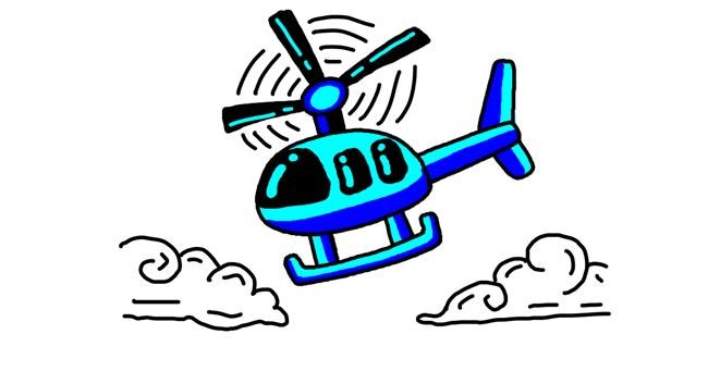 Drawing of Helicopter by Nami