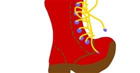 Drawing of Boots by Alexis