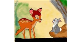 Drawing of Bambi by Bri
