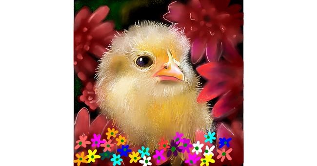 Drawing of Easter chick by Leah