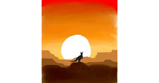 Drawing of Kangaroo by Sala