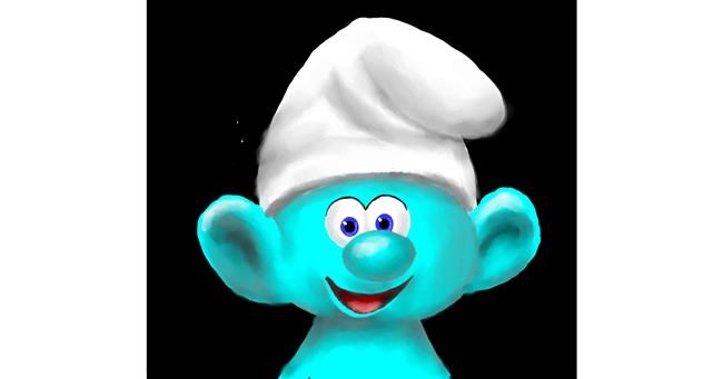 Drawing of Smurf by JSim