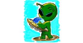 Drawing of Alien by YARL28