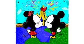 Drawing of Mickey Mouse by Mercy