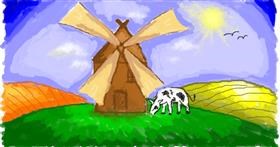 Drawing of Windmill by WindPhoenix