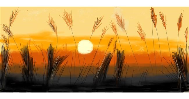 Drawing of Sunset by robee